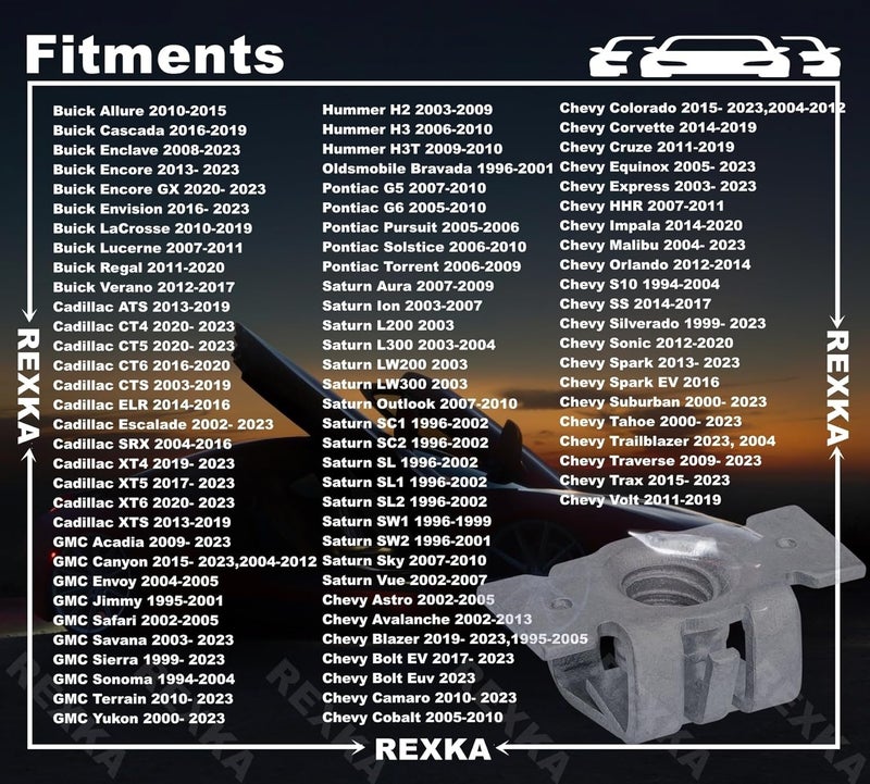 Rexka 10 Sets Multiporposes M4. 2x1. 41 Screws & Push-in U Nuts Kit for GM 11609952 11570498 -Fender Bumper Hood Headlamp Hood Trunk - Image 5
